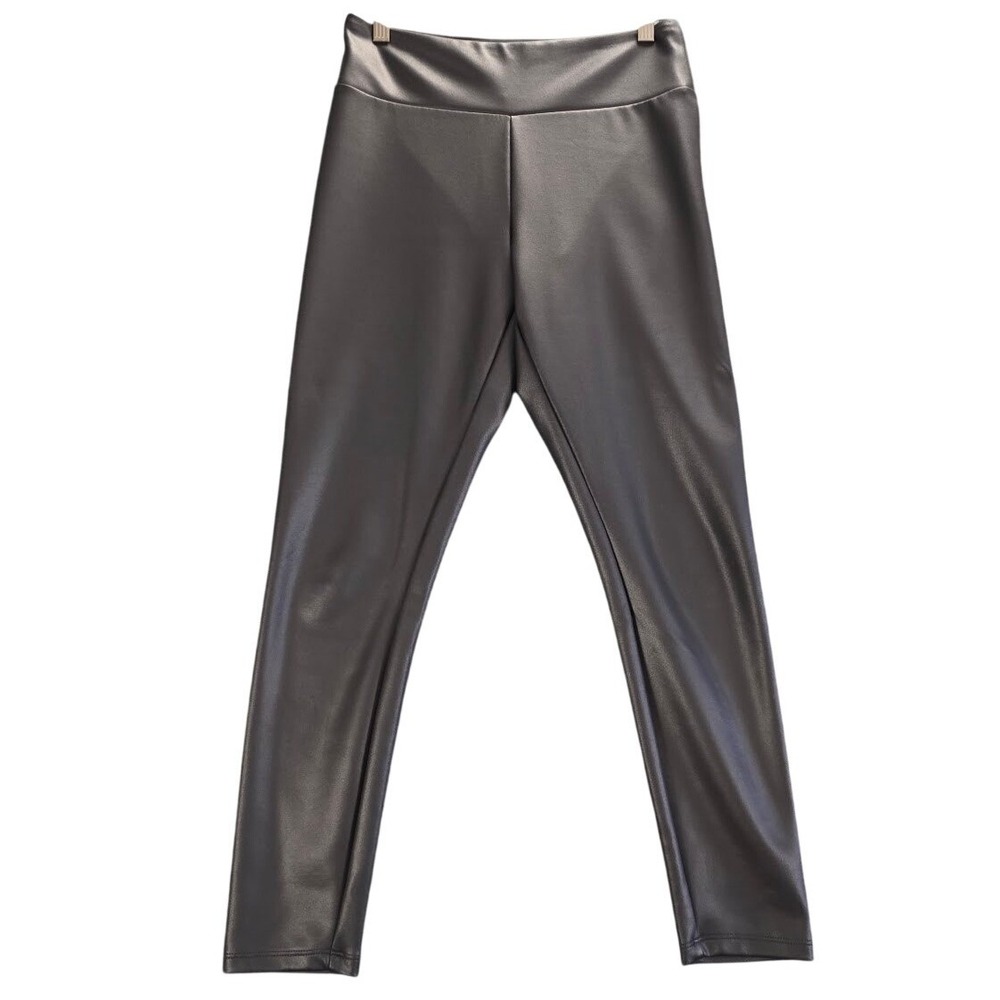 EXPRESS Faux Leather Leggings Pants‎ Black Women's Size M High Waisted Stretch